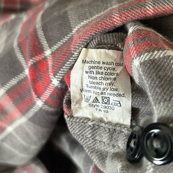 J Crew 100% Cotton Flannel Plaid Button Down Shirt Sz Medium Fall Winter Preppy - Picture 11 of 15